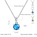Mints Blue Opal Pendant Necklace 4 Prongs Setting Solitaire Fine Jewelry for Women