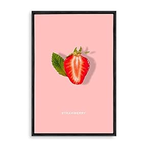 Framed Canvas Wall Art for Living Room, Bedroom Cute Fruits Children Room Canvas Prints for Home Decoration Ready to Hanging - 16x24 inches