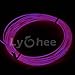 lychee EL Wire Neon Glowing Strobing Electroluminescent Light El Wire w/Battery Pack for Parties, Halloween Decoration (Purple, 9ft)