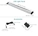 EShine 12 inch LED Dimmable Under Cabinet Lighting Strip with Hand Wave Motion Sensor, Black, with Accessories (No Power Supply Included), Warm White (3000K)