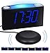 Loud Vibrating Alarm Clock Bed Shaker for Bedrooms Home Kitchen Desk, Heavy Sleepers Deaf Seniors Kids - Large Digital Display & Dimmer, Night Light, 2 USB Ports, Easy Set, 12/24 H DST, Battery Backup