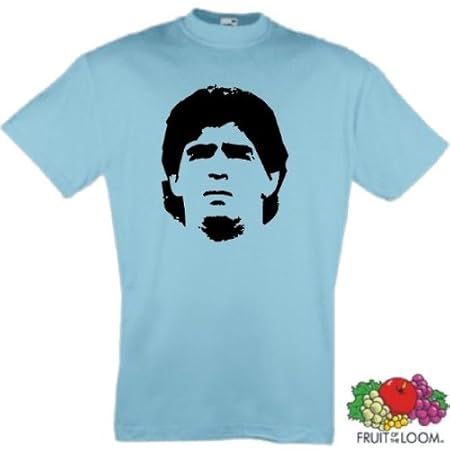 world-of-shirt Herren T-Shirt Diego Maradona Fussballgott 10 Trikot