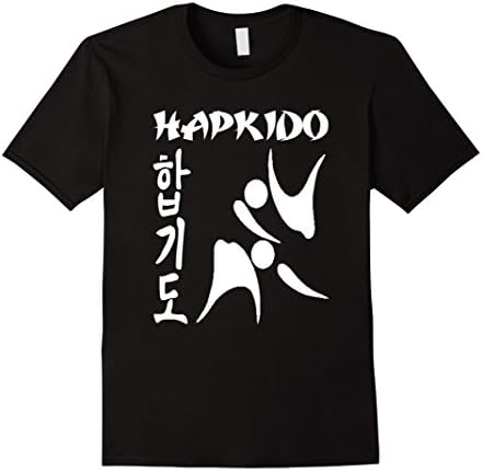 Men's Hapkido Shirt Martial Arts Graphic Korean T-Shirt Karate Large Black