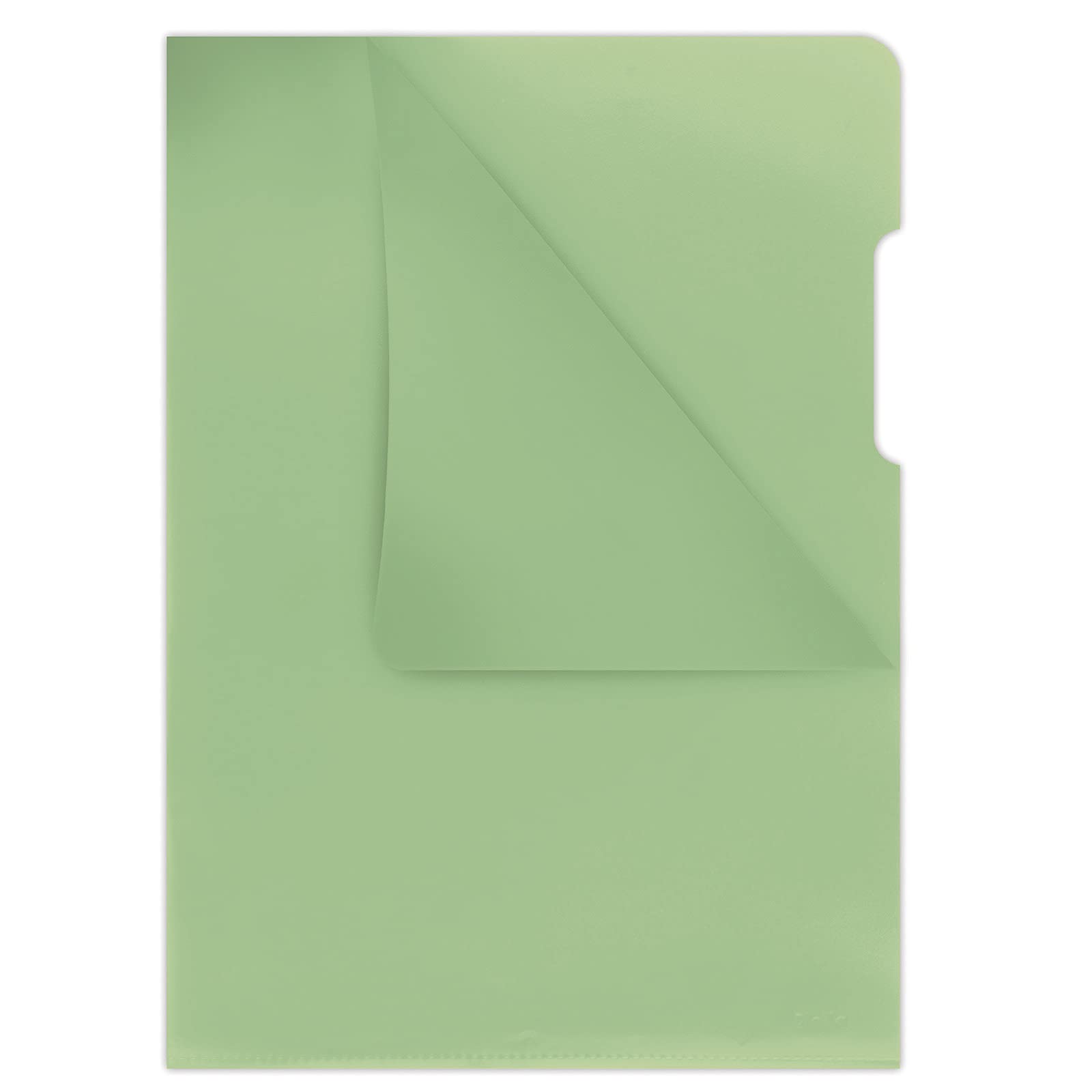 DONAU 1784095PL-06 File Sleeves Type L DIN A4 / Pack of 100 / Colour: Green/Polypropylene Hard Film 180 μm/Side Open Transparent Crystal Clear Crystal Stable Transparent Pockets Transparent