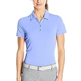 adidas Golf Women's Essentials Heather Short Sleeve Polo Shirt, Baja Blue HTR, X-Small