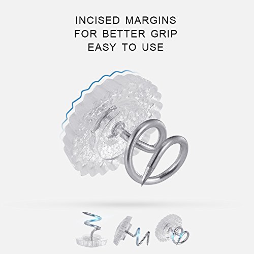 Powerful 50 Pcs Clear Heads Bed Skirt Twist Pins Push Pins Holds