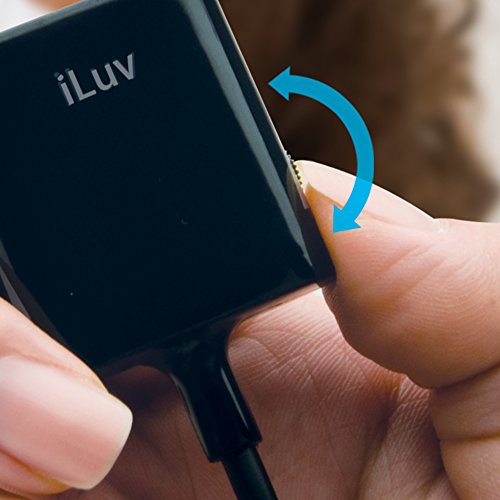 iLuv (i111) 2-Way Splitter Adapter with Independent Volume Control/Mute for iPhone 6 Plus/6/5S, iPad Air/Mini, Samsung S6/S5, and Other 3.5mm Devices