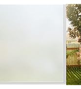 rabbitgoo Window Film Privacy, Privacy Film for Glass Windows Frosted Window Film Static Cling wi...