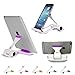 SIME-ON: Phone and Tablet Stand, Desk Holder Compatible with iPhone, iPad (Mini), Samsung Devices, Universal, Portable, Adjustable Multi-Angle - Purple