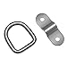 Hysagtek 6 X 304 Stainless Steel D Ring Tie Downs Trailer Anchors Points with Mounting Bracket, for Cargo Trailer Control