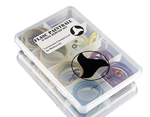 Flasc Paintball Tippmann Crossover Oring kit with 3x Rebuilds Color Coded by