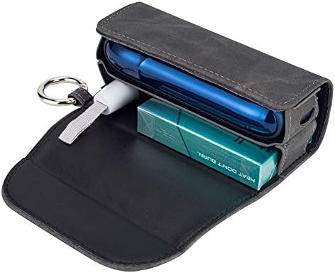 Yeleo Trosetry High Quality PU Leather Case for IQOS 3.0, Accessories for IQOS Cigarette with Clasp or Buckle (Only Bag) Grey
