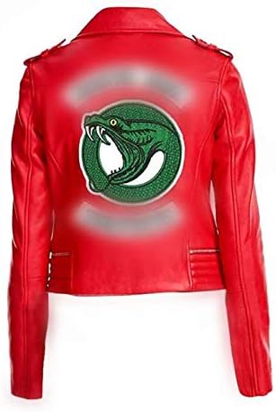 Slim Fit Cheryl Blossom Madelaine Petsch Red Faux Leather Jacket Women