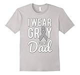 I Wear Grey For My Dad Brain Cancer Awareness T-Shirt