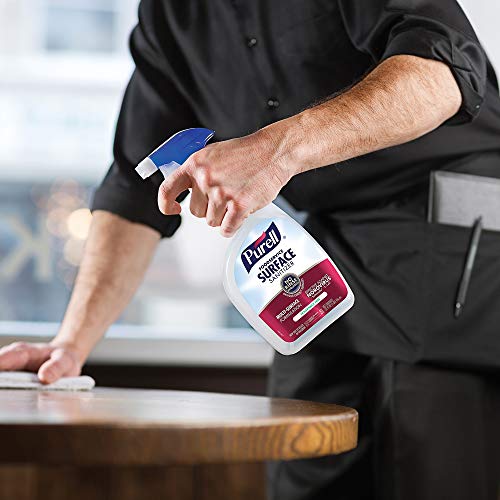 PURELL Foodservice Surface Sanitizer Spray, Fragrance Free, 32 fl oz Capped Bottle with Trigger Sprayer (Pack of 3) - 3341-03