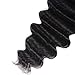 UNice Hair Brazilian Loose Deep Wave Hair 1 Bundle， Unprocessed Human Virgin Hair Weave Extensions Natural Color (16 inch)