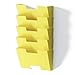 Wallniture Lisbon Metal Wall File Holder Organizer, 5-Tier Yellow Office Decor and Magazine Holder, File Folders Letter Size