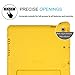 HDE Case for iPad Mini 1 2 3 Kids Shockproof Bumper Hard Cover Handle Stand with Built in Screen Protector for Apple iPad Mini 1st 2nd 3rd Generation (Yellow)