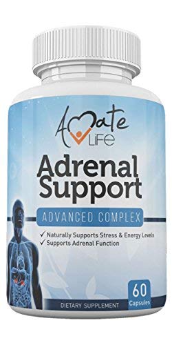 Adrenal Support Supplement Cortisol Manager - Stress Relief Adrenal Fatigue Complex- Adrenal Gland Dietary Supplements- Stress Management- Made in USA 60 Capsules- Non GMO
