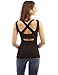 PattyBoutik Women's Crewneck Criss-cross Keyhole Back Tank Top (Black L)