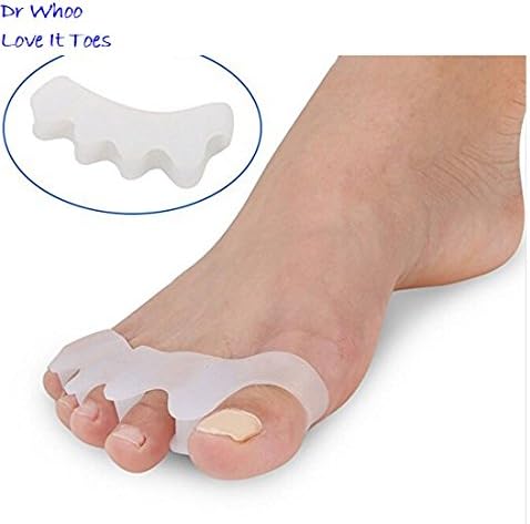 Dr Whoo Gel Toe Separators, Toe Spacers, Toe Stretchers, Toe Straightener, Toe Pads, Toe Spreader, Hammertoe Yoga Practice & Running for Men and Women Bunion Pain Relief Toe Straightener
