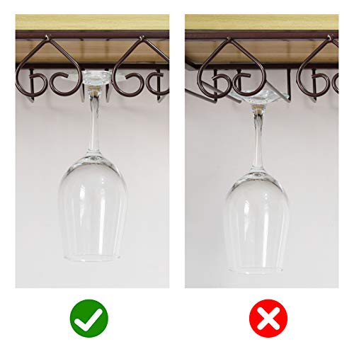 MOCOUM Wine Glasses Rack Under Stemware Rack, Wine Glass Hanger