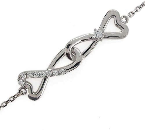 ダイヤモンド アンクレット ハート インフィニティ ブレスレット プラチナ 無限 レディース 待望