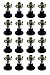 Heavy Duty Adjustable Leg Leveling Glides for Furniture 12 Pack