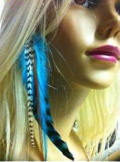 Amazon Com 4 6 Indian Blue Fashion Trend Feathers Hair