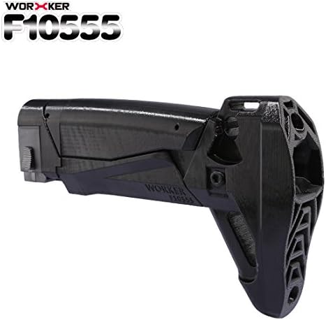 Worker F10555 3D Printing Foldable Stock Upgrade for nerf n-strike elite stryfe/retaliator/modulus blaster - Black