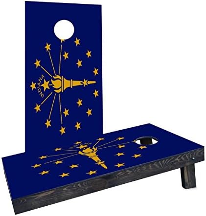 Custom Cornhole Boards "Indiana State Flag" Cornhole Boards (Heavy Duty), 2' X 4'