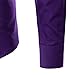 Mada Mens Casual Long Sleeve Business Dress Shirt Solid Color Slim Fit Shirts