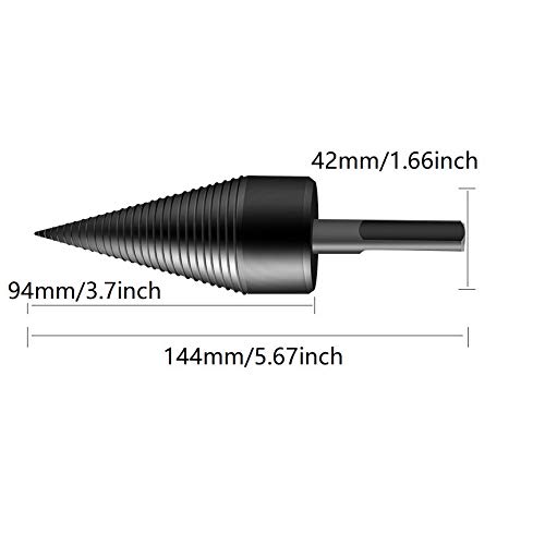 Dciustfhe 4 StüCk 42Mm Holzspalter Bohrer Abnehmbarer Holzspalter Bohrer Brennholz Kindling Splitter für Bohrmaschinen – Bild 3