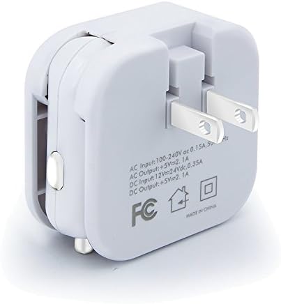 VOGTEL Portable Dual USB Car &amp; Home Charger for iPhone 7 / 6s / Plus, iPad Pro / Air 2 / mini, Galaxy S7 / S6 / Edge / Plus, Note 5 / 4, LG, Nexus, HTC and More (White)