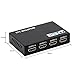 MALLCROWN 4 Port 1080p HDMI Splitter with Ac Power Adapter Converter,HDMI Splitter Hub Port,Black