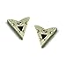 HHH Design Antique Silver Finish Fancy Scrolled Western Collar Tip, 32x35mm