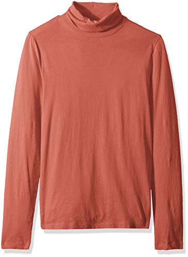J.Crew Mercantile Women's Solid Lightweight Turtleneck T-Shirt, Clay Tile, S