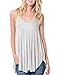 OURS Womens Sleeveless High Low Hem Pleated Racerback Tank Top Cami