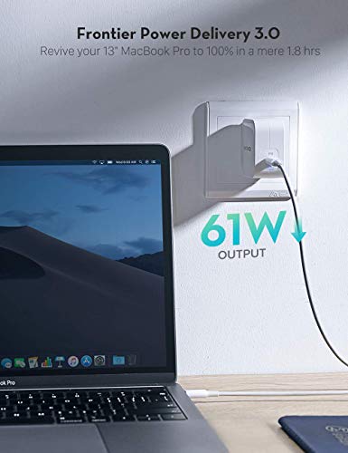 USB C Charger, RAVPower 61W Wall Charger PD 3.0 [GaN Tech] Type C Fast Charging Power Delivery Folda - medicalbooks.filipinodoctors.org