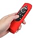 Fintie Silicone Case for Fire TV 4K / 2nd Gen Fire TV Stick / Fire TV Cube Voice Remote, Compatible with Echo / Echo Dot Alexa Voice Remote - Honey Comb Series [Anti Slip] Shock Proof Cover, Red