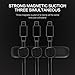 Guojia Cable Clip Holder,Magnetic Cable Clips,Desktop Cord Management,Multipurpose Cord Organizer with 3-Pack Cable Buckles for TV PC Home Office(Black)
