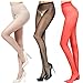 lifevv Womens 3 Pairs Sheer Stocking Top Garter Belt Thigh Stocking Pantyhose (Nude+Black+Red)