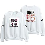 KPOP BTS In The Mood For Love Bangtan Boys JIN SUGA JIMIN pullover Sweatershirt,X-Large,JIMIN-95 White