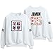 KPOP BTS In The Mood For Love Bangtan Boys JIN SUGA JIMIN pullover Sweatershirt,X-Large,JIMIN-95 White
