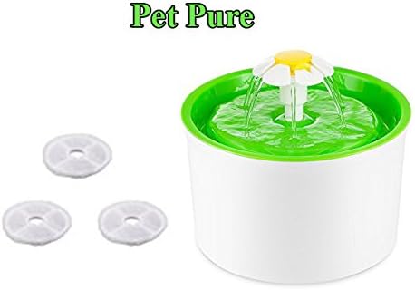 Automatic Pet Water Fountain,Cat Flower Water Fountain Drinking Bowl - Comes with 3 Filters