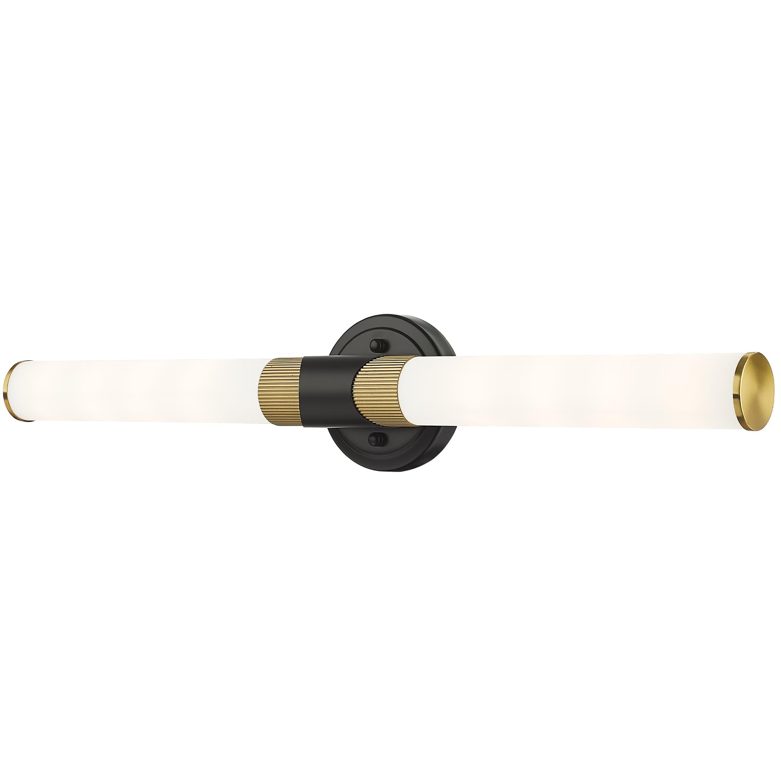 Black and Gold Bathroom Wall Sconces 2Light Modern Wall Light Fixtures