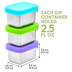 WeeSprout 18/8 Stainless Steel Condiment Containers
