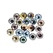 Because0f 20 Pcs 8mm/12mm/18mm Glass Dolls Eyes Animal DIY Crafts Eyeballs for Dinosaur Eyes Making (8mm)