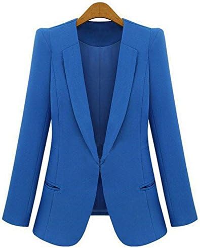 Michael Palmer Yellow Blazer Plus Size 4XL Formal Jacket Women's White Blazer Rose Blue Suit Office
