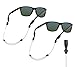 Chums Orbiter Adjustable Eyewear Retainer Wire Sunglass Strap | Thin Eyeglass and Sports Glasses Cable Holder Keeper Lanyard | 2pk Bundle + Cloth, Silver